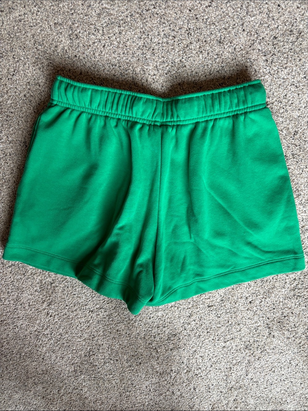 WOMENS NIKE CLUB FLEECE MID-RISE SHORTS GREEN SMALL - Picture 7 of 7